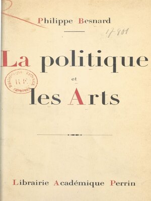 cover image of La politique et les arts